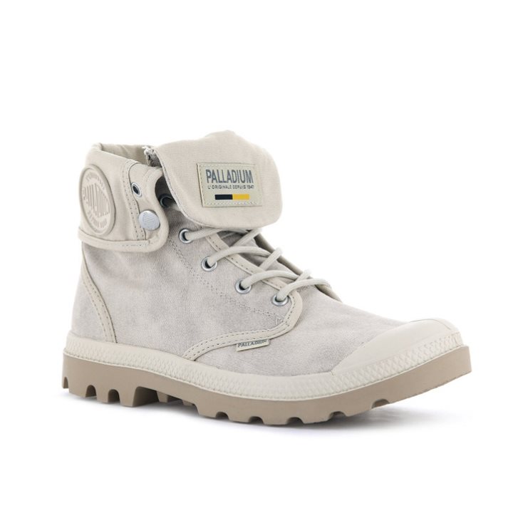 Palladium Pampa Baggy WAX Women's Boots Light Grey | UK O967-NFU